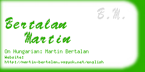 bertalan martin business card